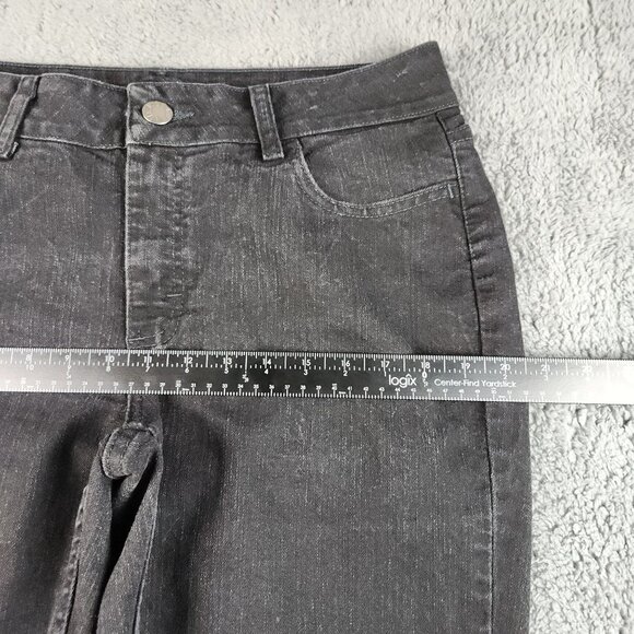 Women's 12P Black Mid Rise Bootcut LEE Riders Curvy Stretch Classic Misses 32x28 - Picture 4 of 10